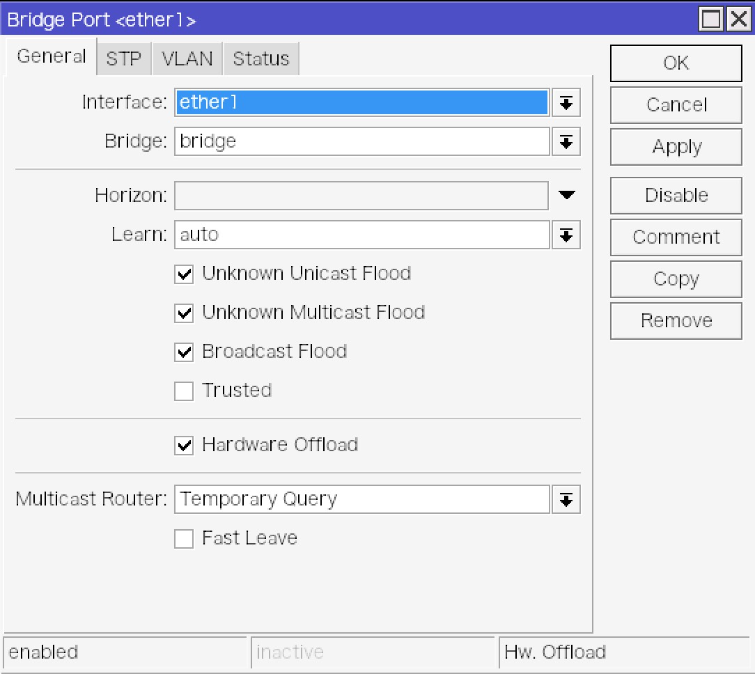 添加eth1至默认网桥